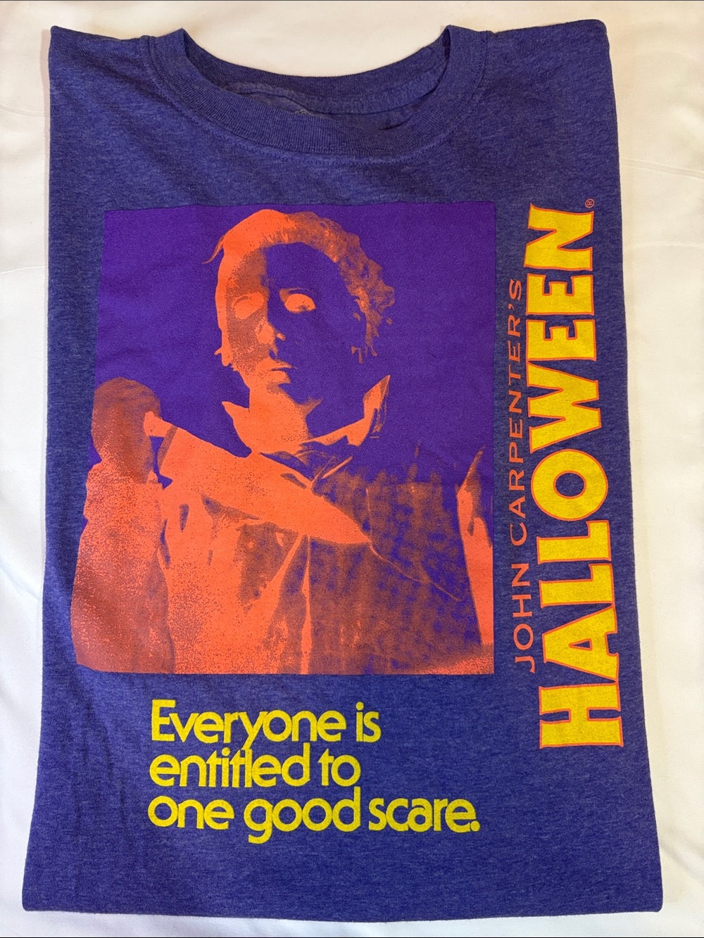 John Carpenter's Halloween Michael Myers One Good Scare Spooky Graphic T-Shirt L